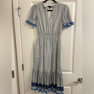 J.Crew Blue and White Sundress